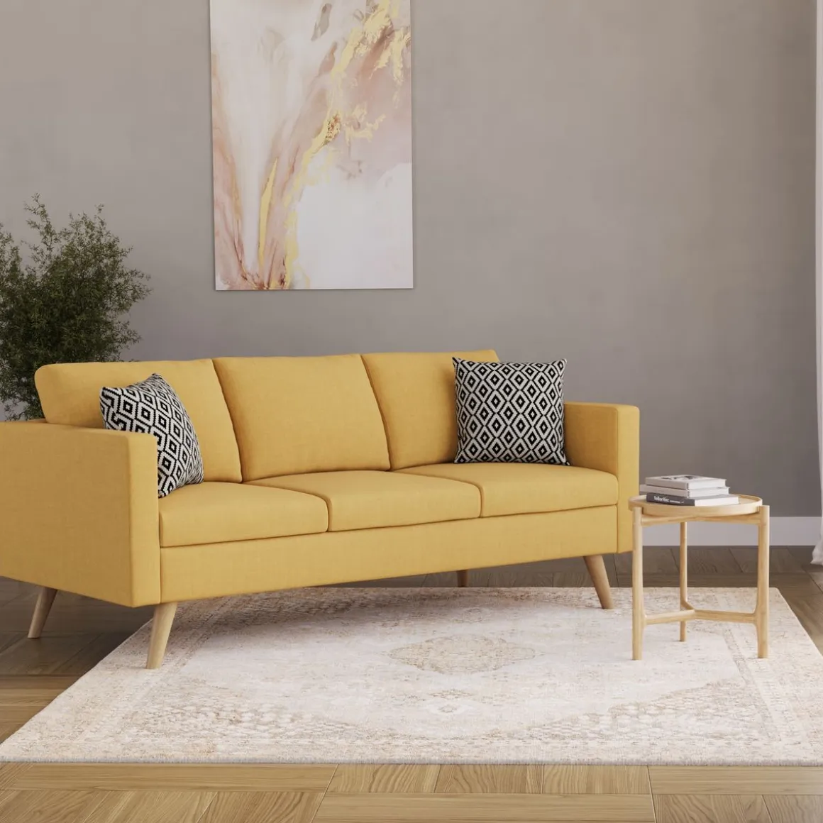 Sofa BLAIR 3-Sitzer gelb