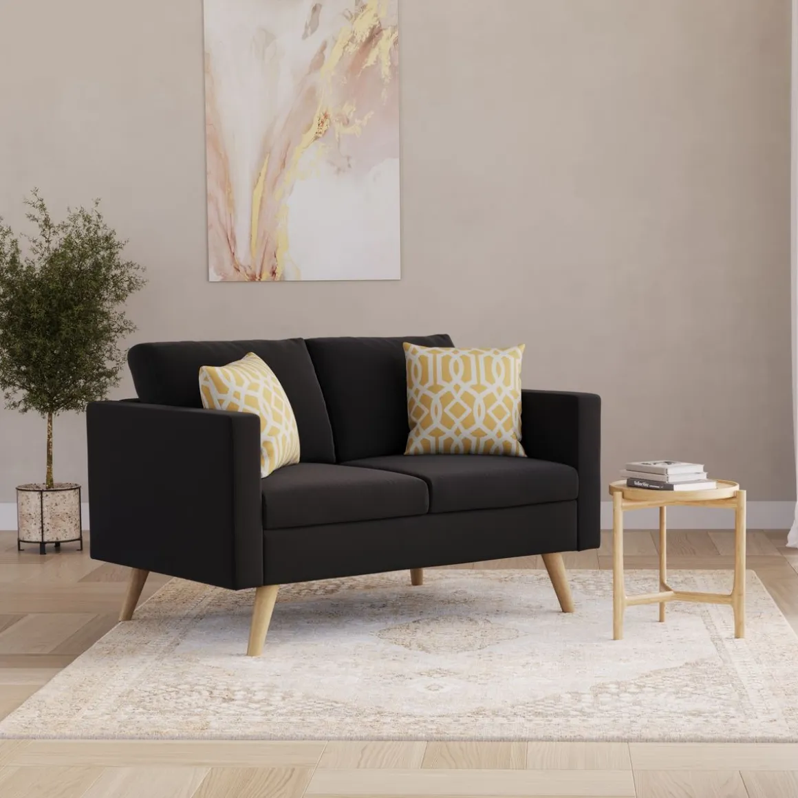 Sofa BLAIR 2-Sitzer schwarz