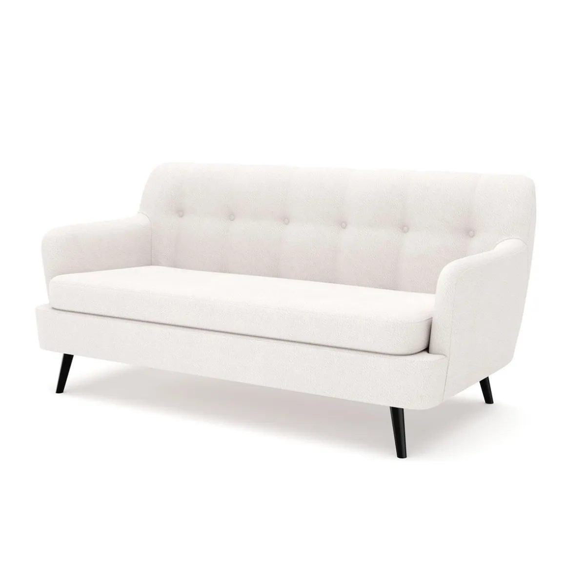 Sofa Bouclé LIA 3-Sitzer creme