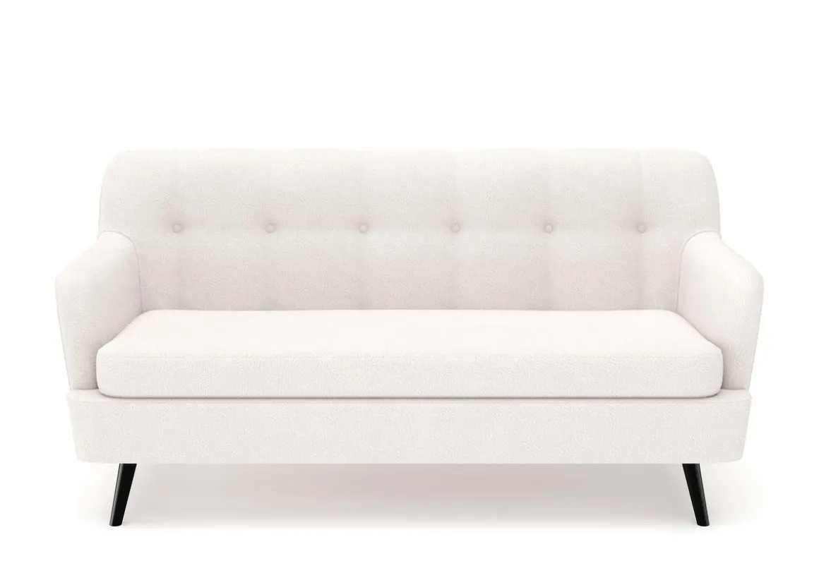 Sofa Bouclé LIA 3-Sitzer creme