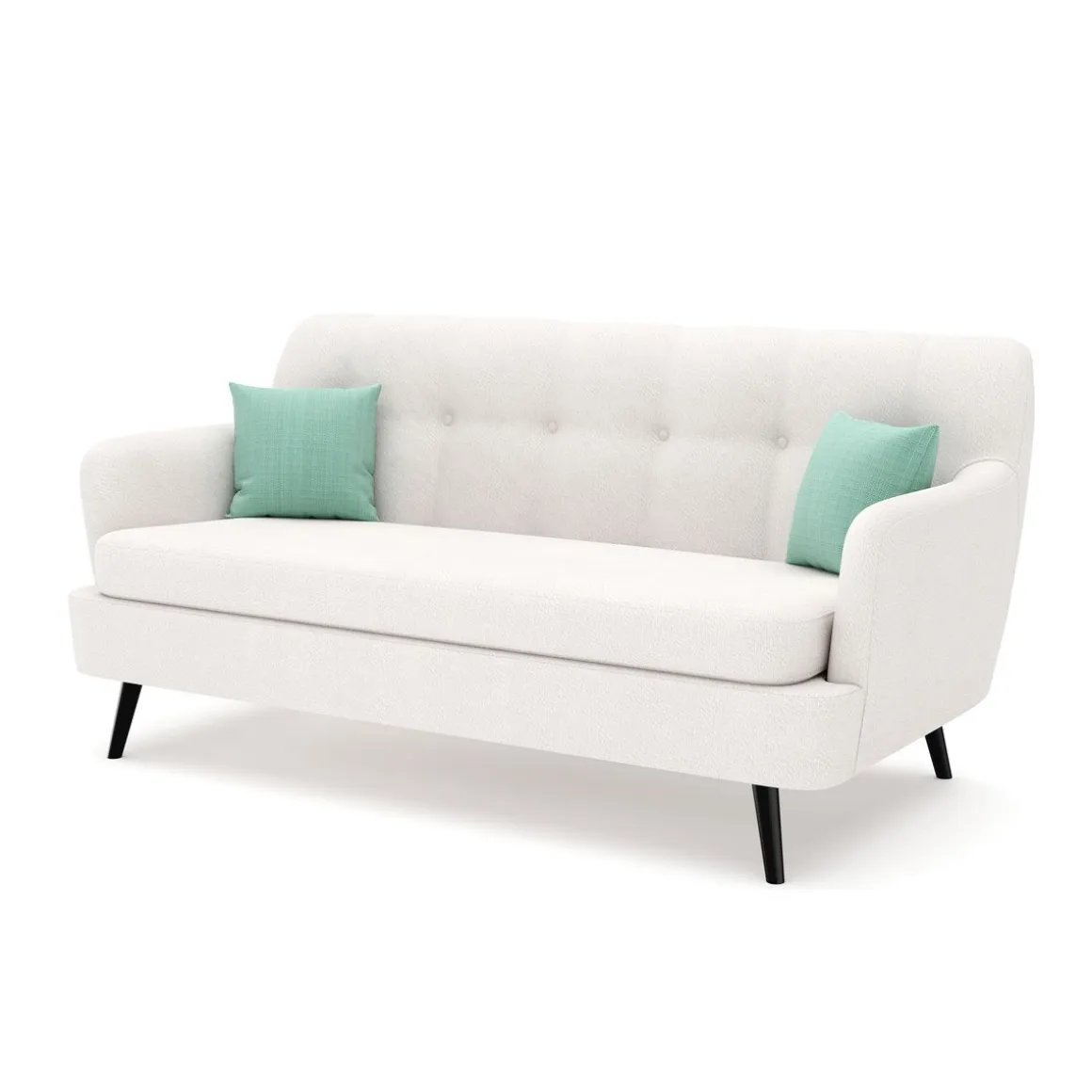Sofa Bouclé LIA 3-Sitzer creme