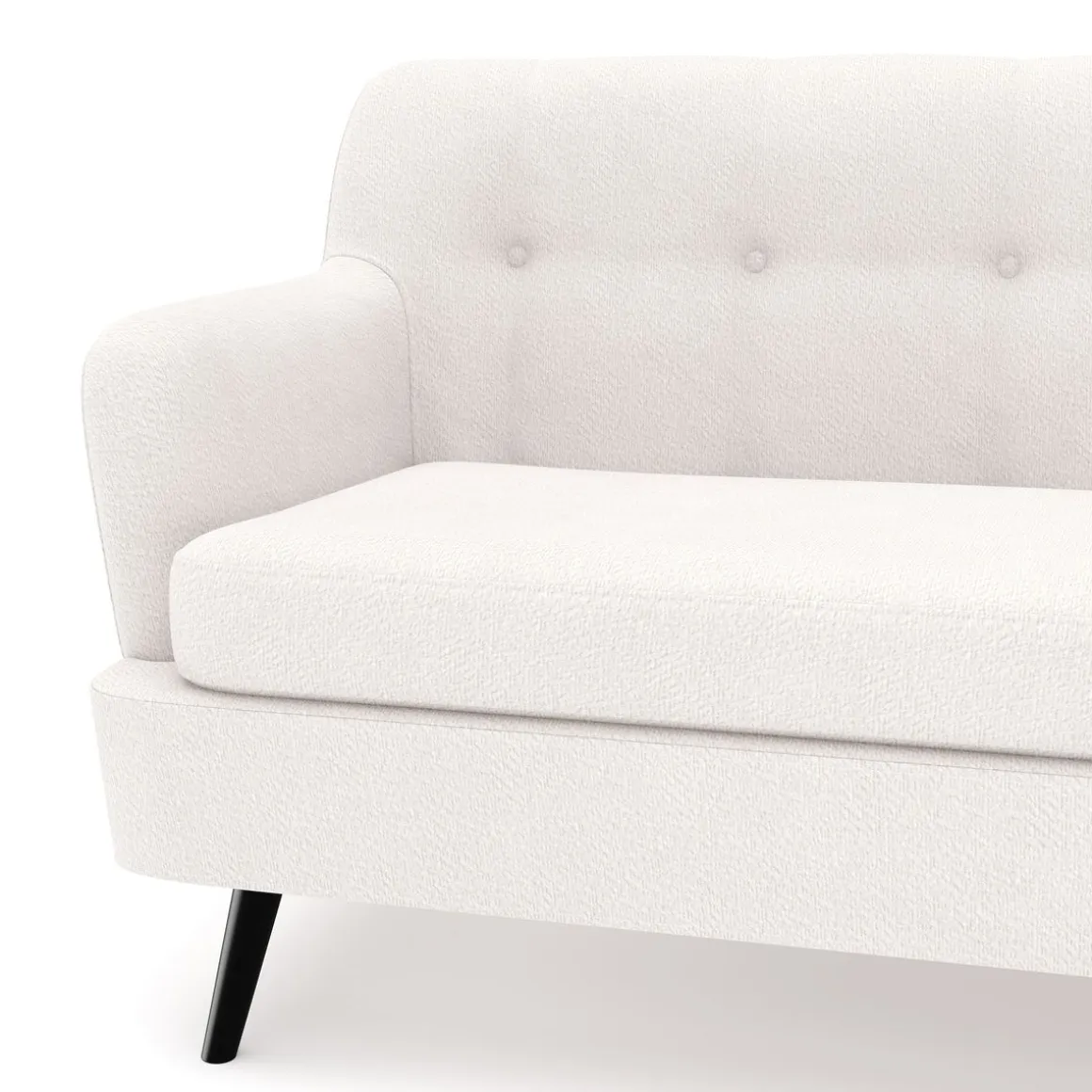 Sofa Bouclé LIA 3-Sitzer creme
