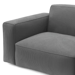 Sofa Cord GINNY 3-Sitzer anthrazit