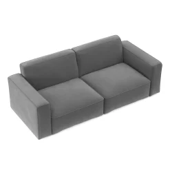 Sofa Cord GINNY 3-Sitzer anthrazit