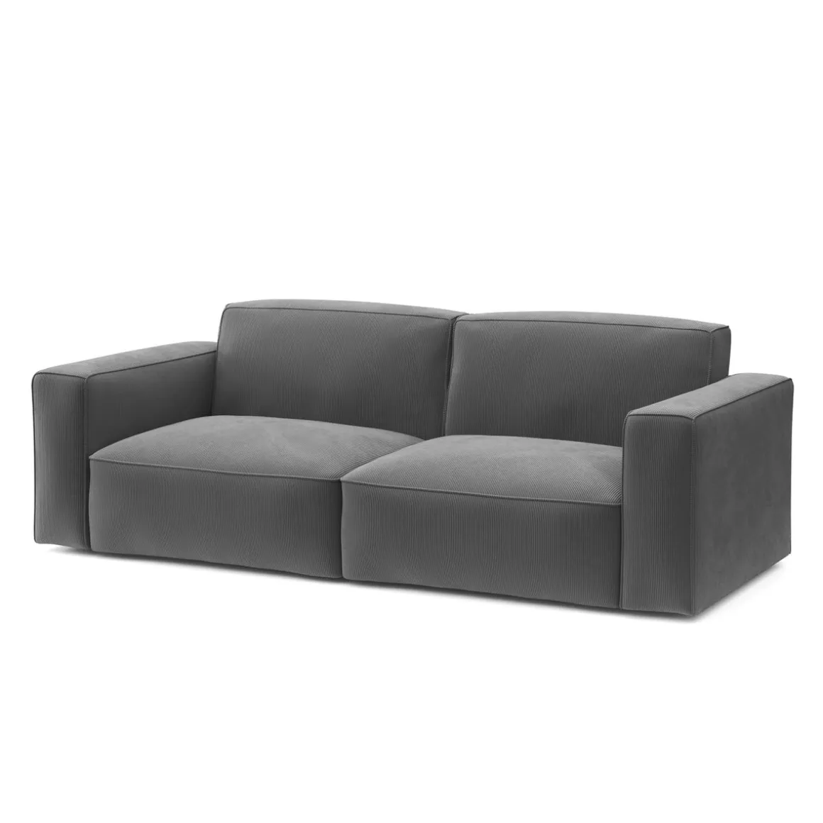 Sofa Cord GINNY 3-Sitzer anthrazit