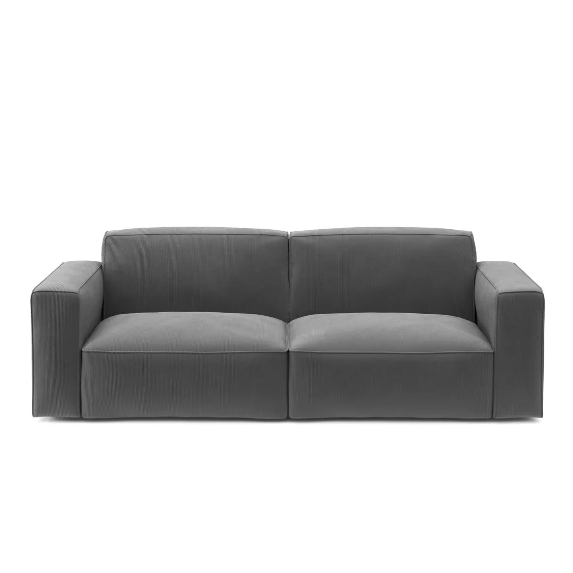 Sofa Cord GINNY 3-Sitzer anthrazit