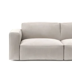 Sofa Cord GINNY 3-Sitzer Creme