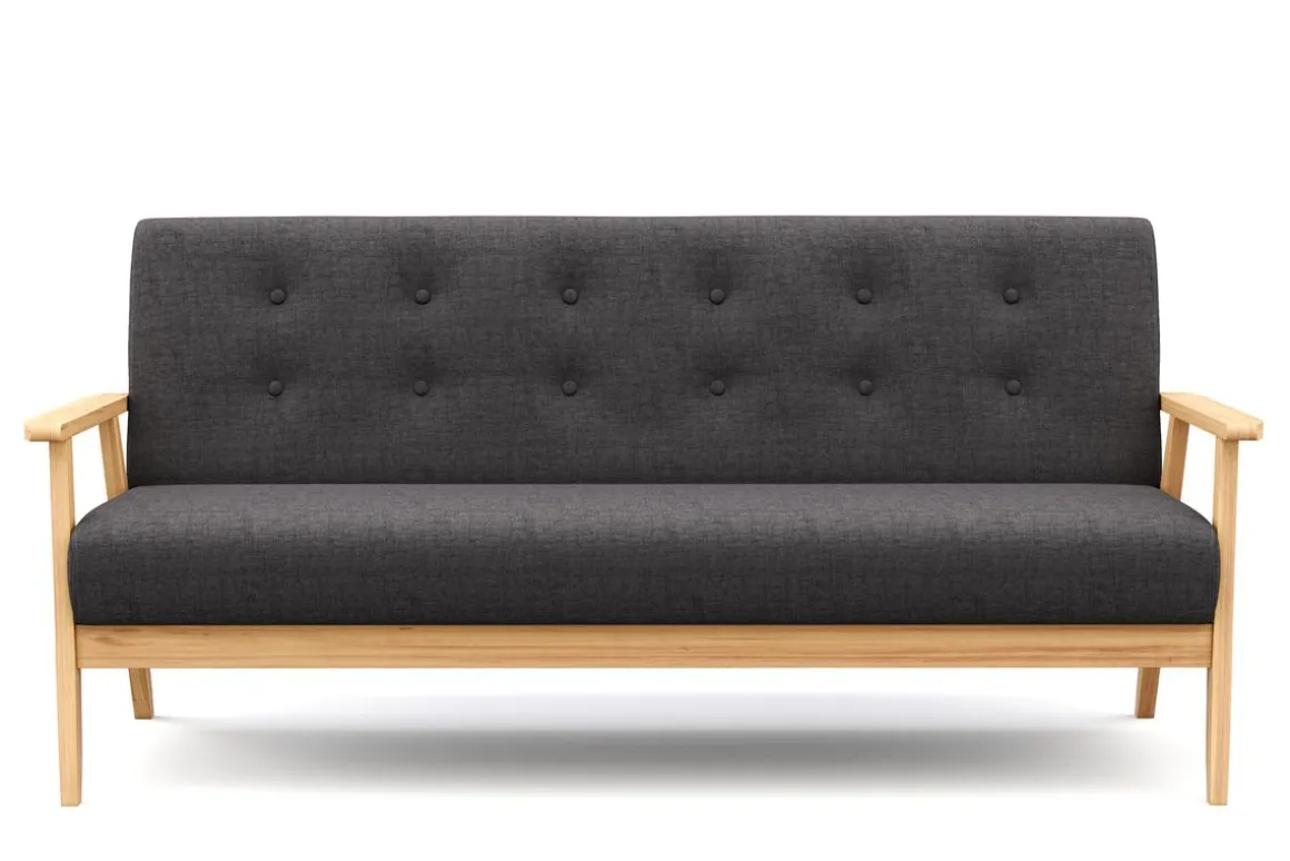 Sofa EDDY 3-Sitzer anthrazit
