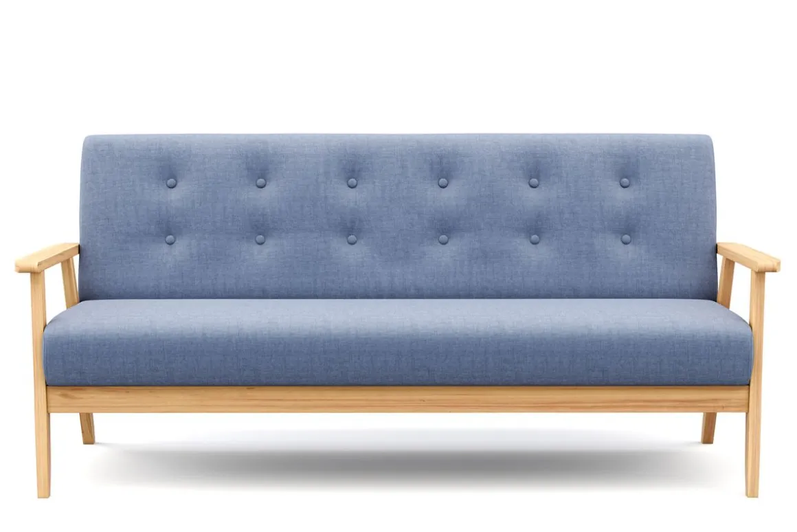 Sofa EDDY 3-Sitzer blau