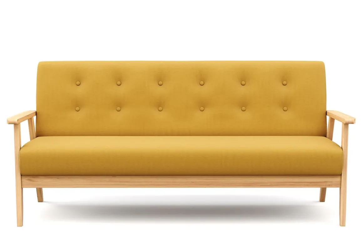 Sofa EDDY 3-Sitzer gelb