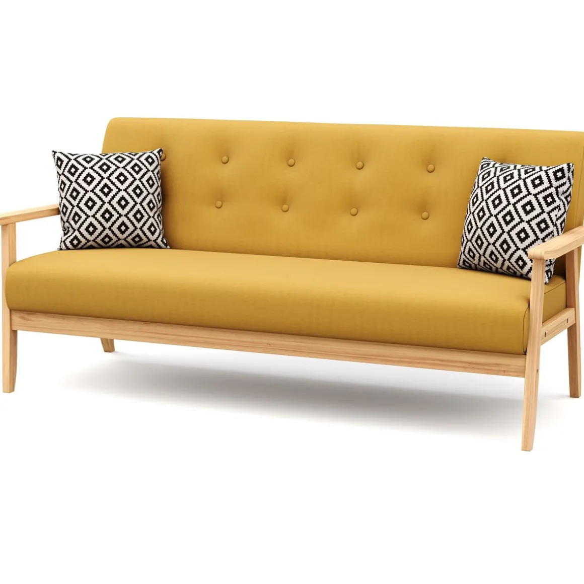 Sofa EDDY 3-Sitzer gelb