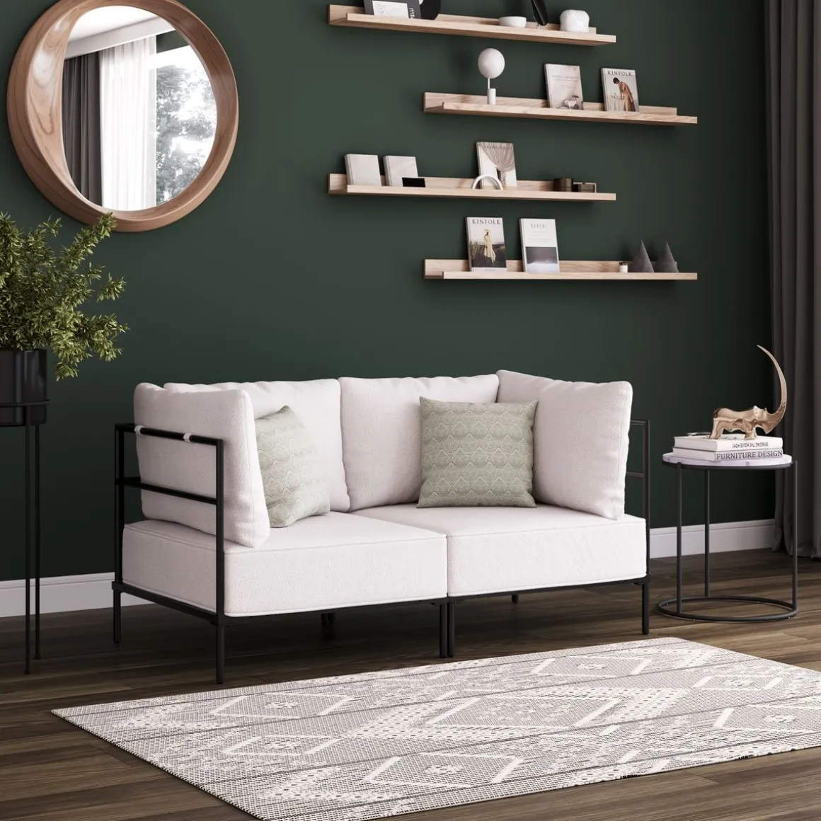 Sofa ETHAN 2-Sitzer creme