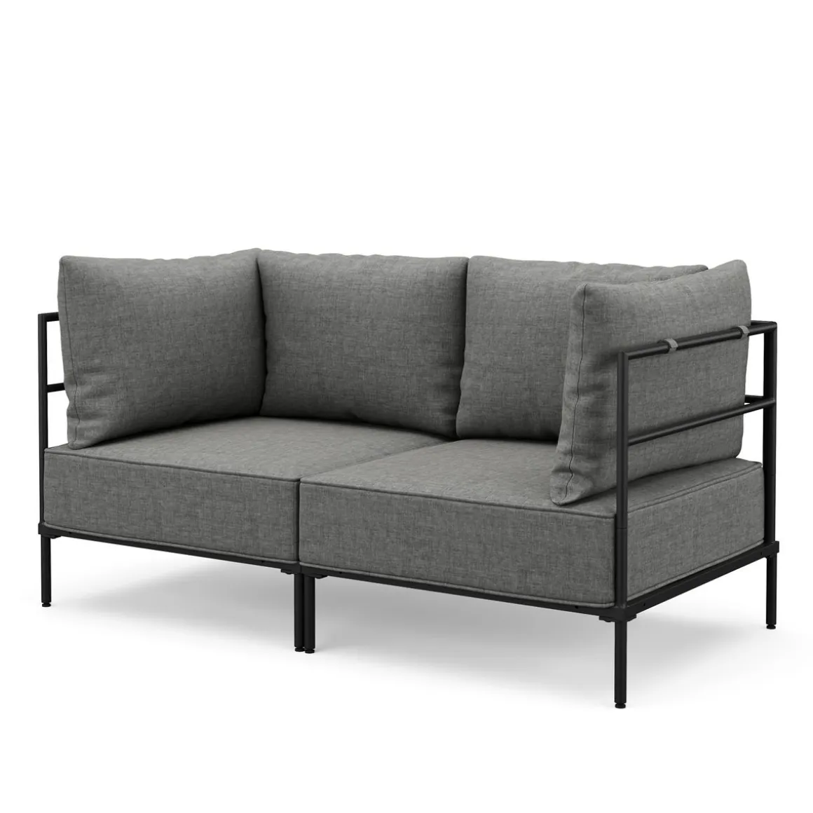 Sofa ETHAN 2-Sitzer hellgrau