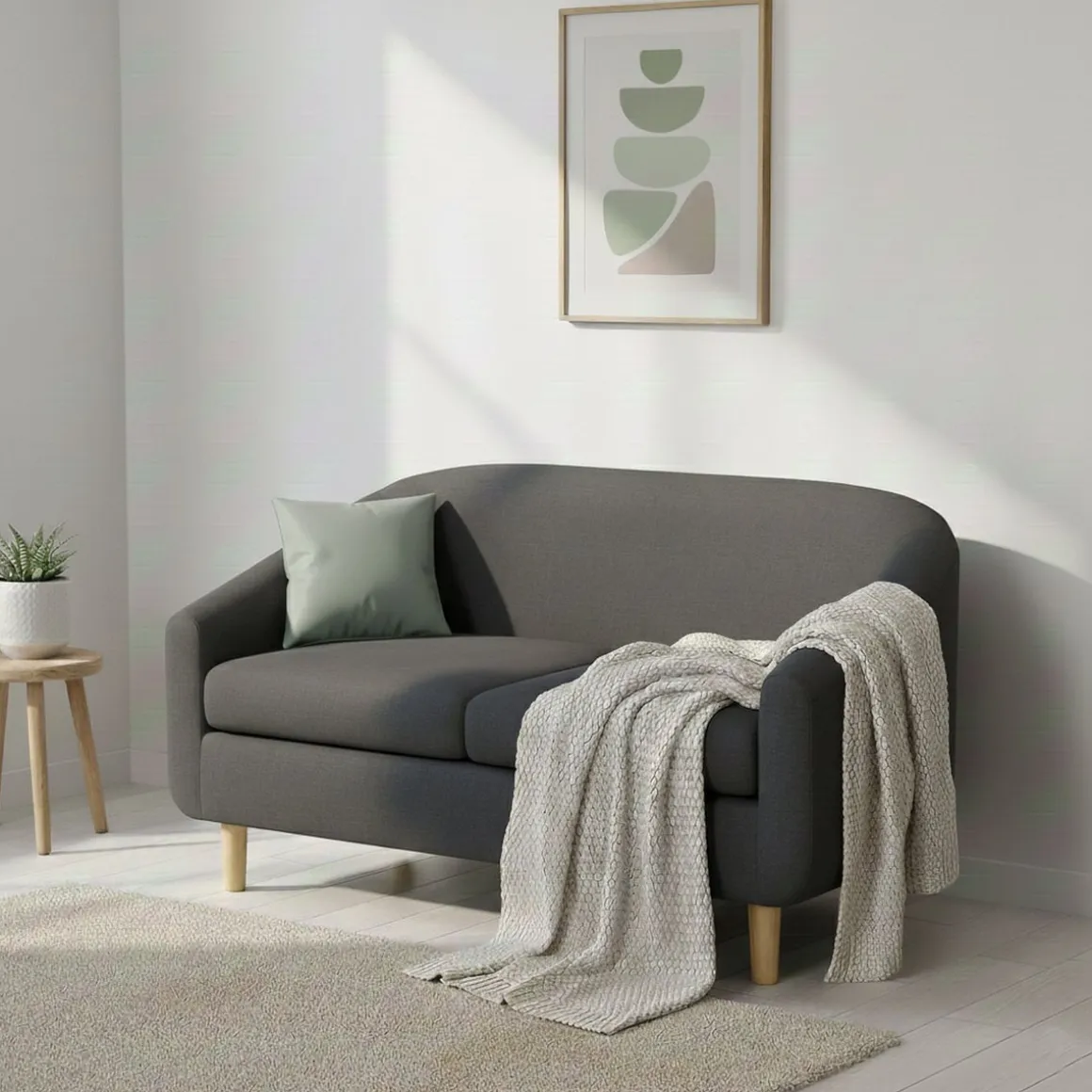 Sofa HEATHER 2-Sitzer anthrazit