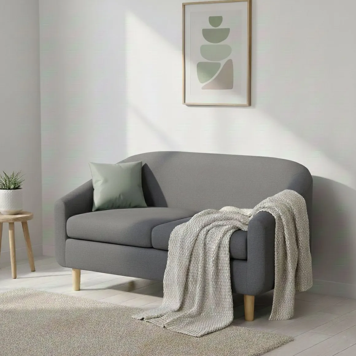 Sofa HEATHER 2-Sitzer grau