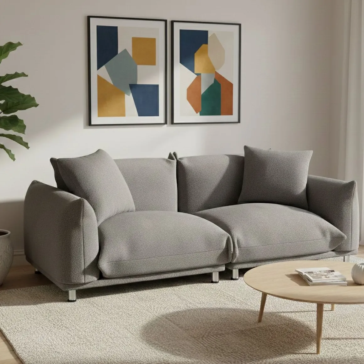 Sofa KAJA 3-Sitzer anthrazit