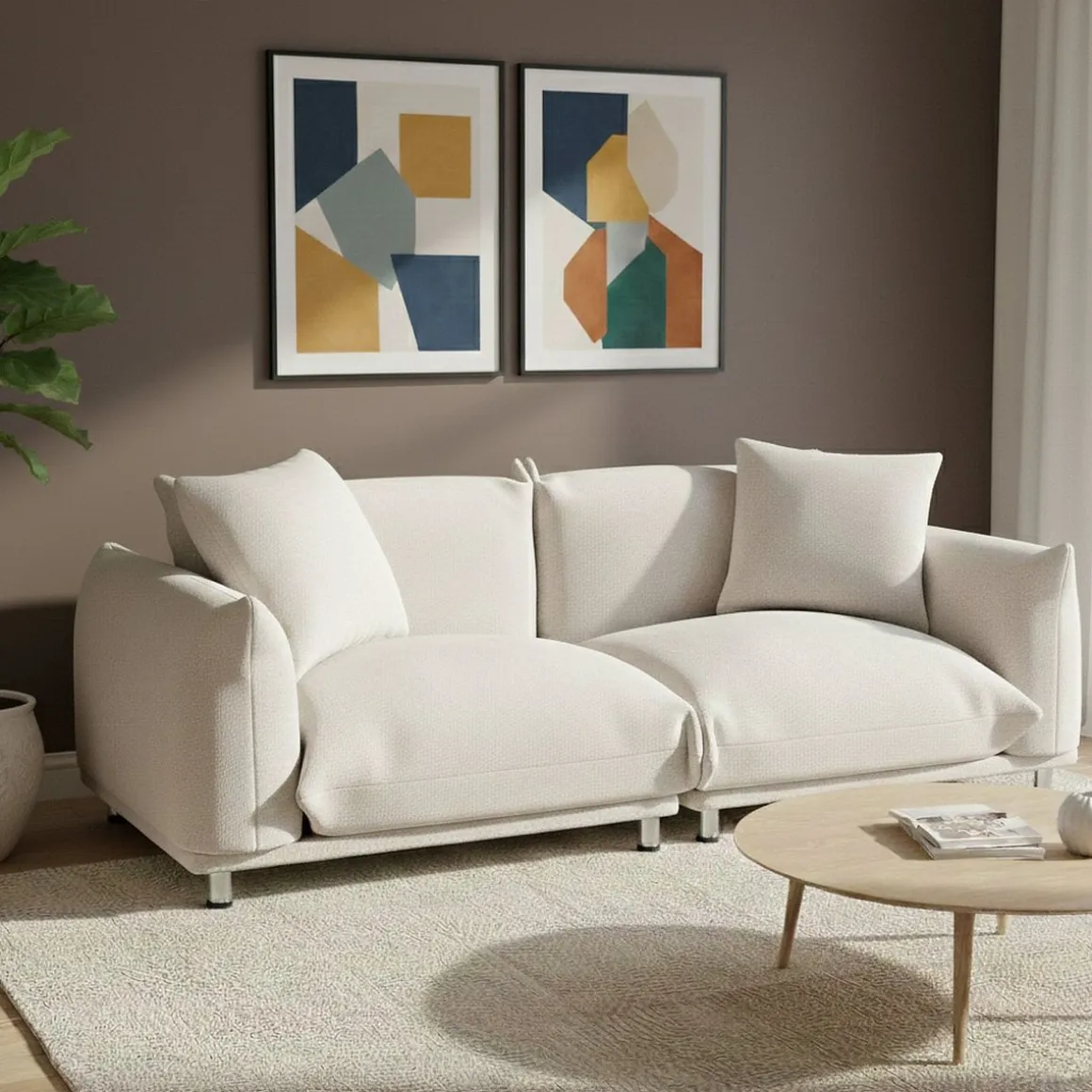 Sofa KAJA 3-Sitzer creme