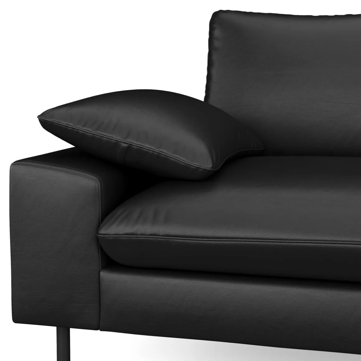 Sofa Leder ADELE schwarz