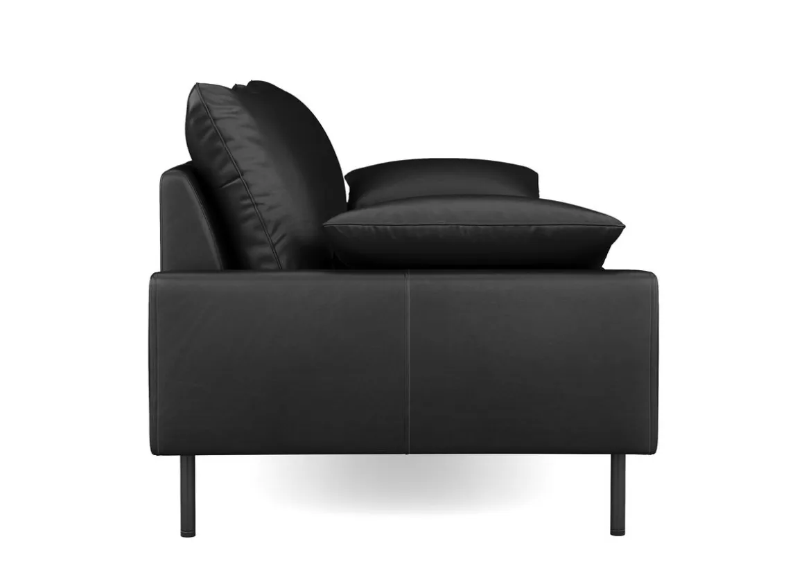 Sofa Leder ADELE schwarz