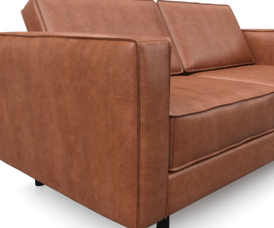 Sofa Leder DUKE 2-Sitzer braun