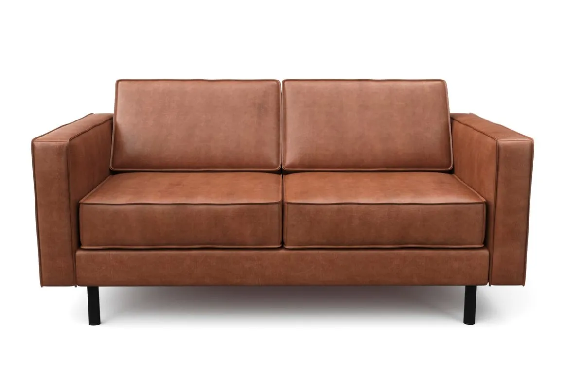 Sofa Leder DUKE 2-Sitzer braun