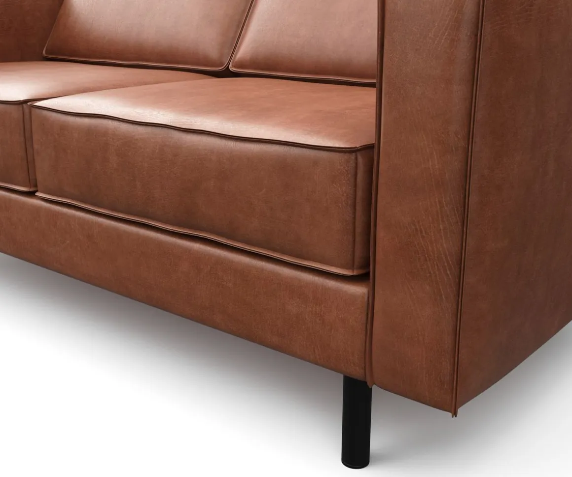 Sofa Leder DUKE 2-Sitzer braun