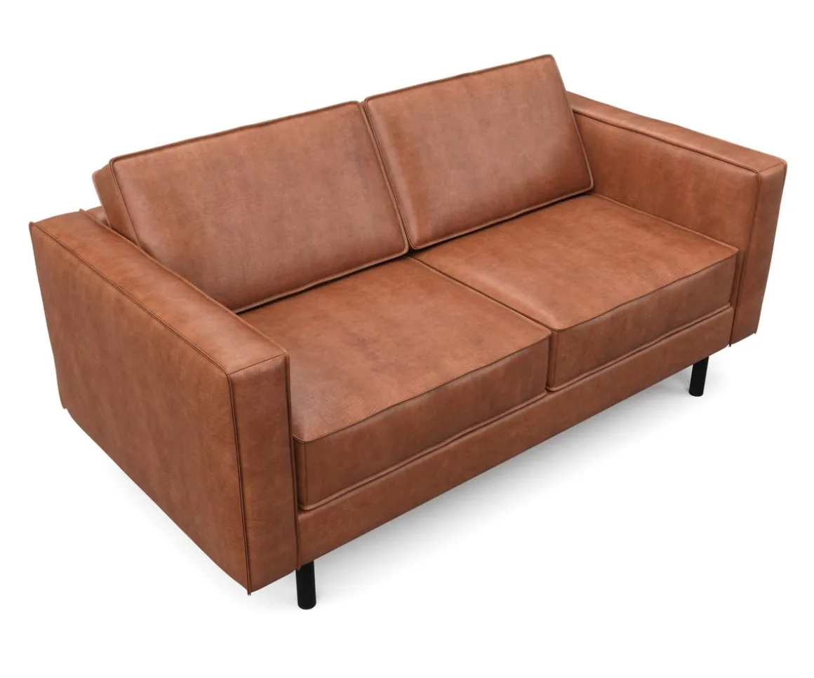 Sofa Leder DUKE 2-Sitzer braun