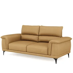 Sofa Leder GAVIN 3-Sitzer braun