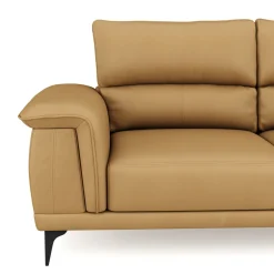 Sofa Leder GAVIN 3-Sitzer braun