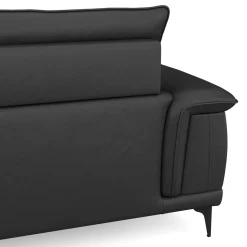 Sofa Leder GAVIN 3-Sitzer schwarz