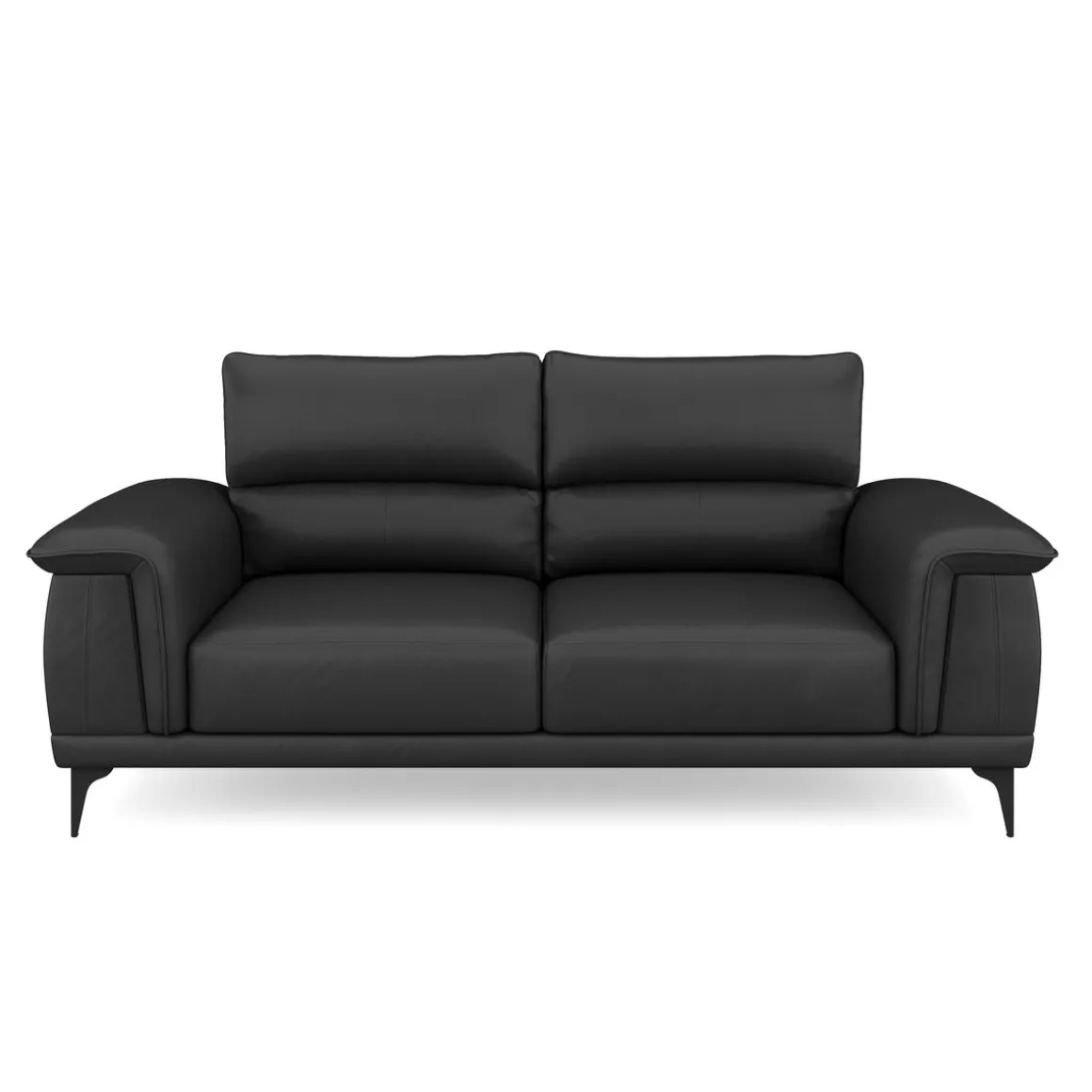 Sofa Leder GAVIN 3-Sitzer schwarz