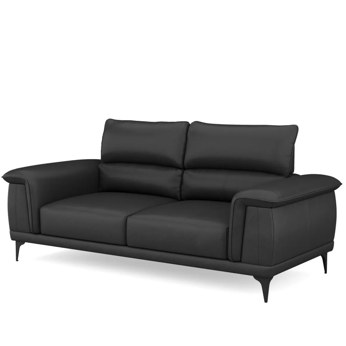 Sofa Leder GAVIN 3-Sitzer schwarz