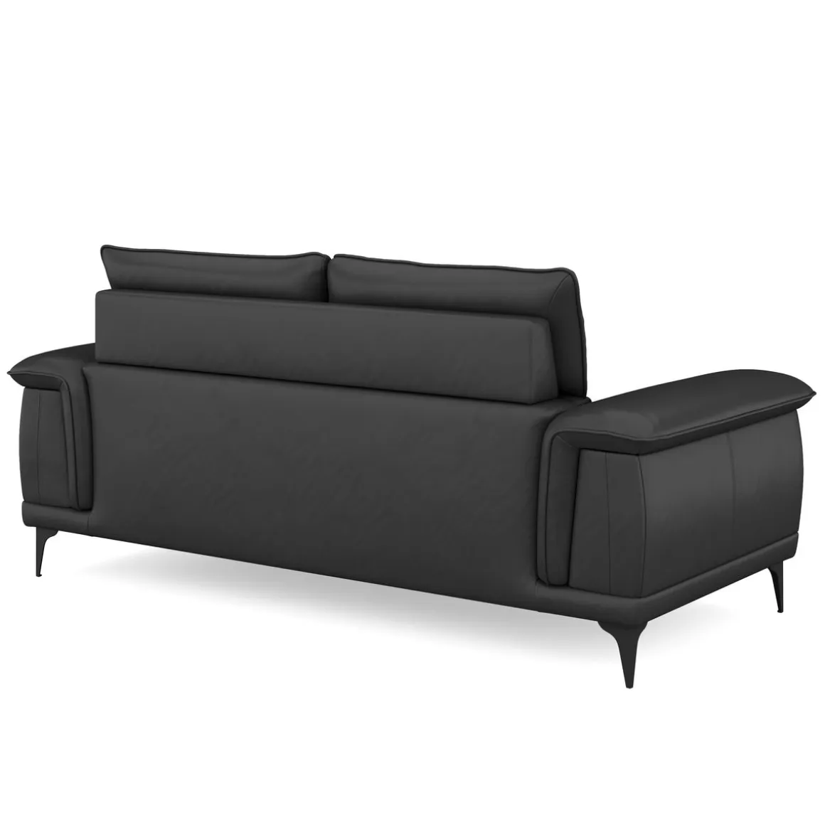 Sofa Leder GAVIN 3-Sitzer schwarz