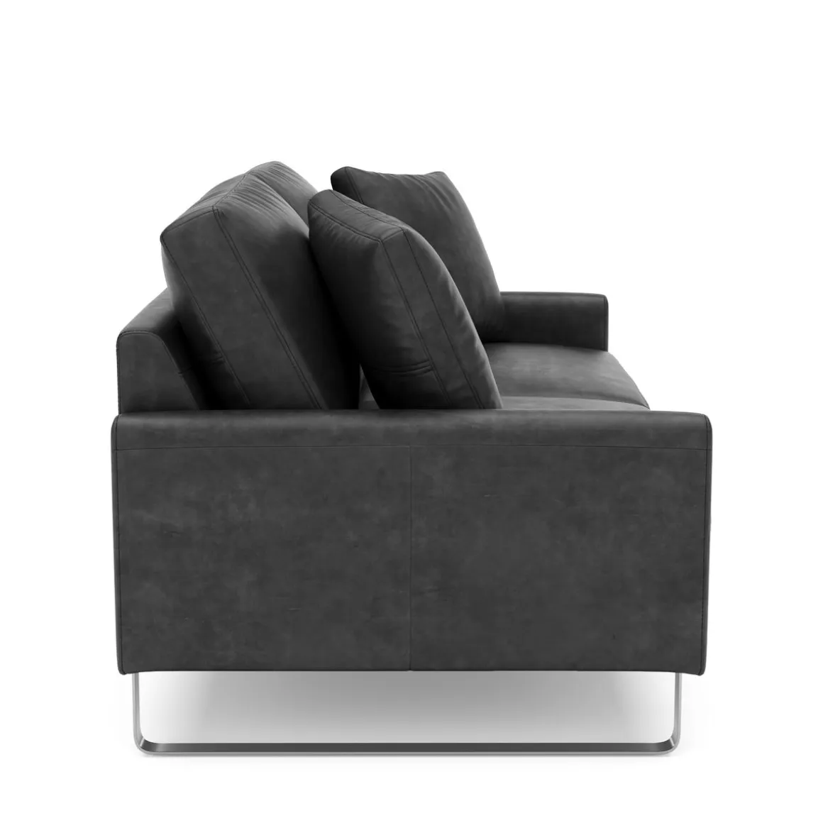 Sofa Leder GIAN 2-Sitzer anthrazit