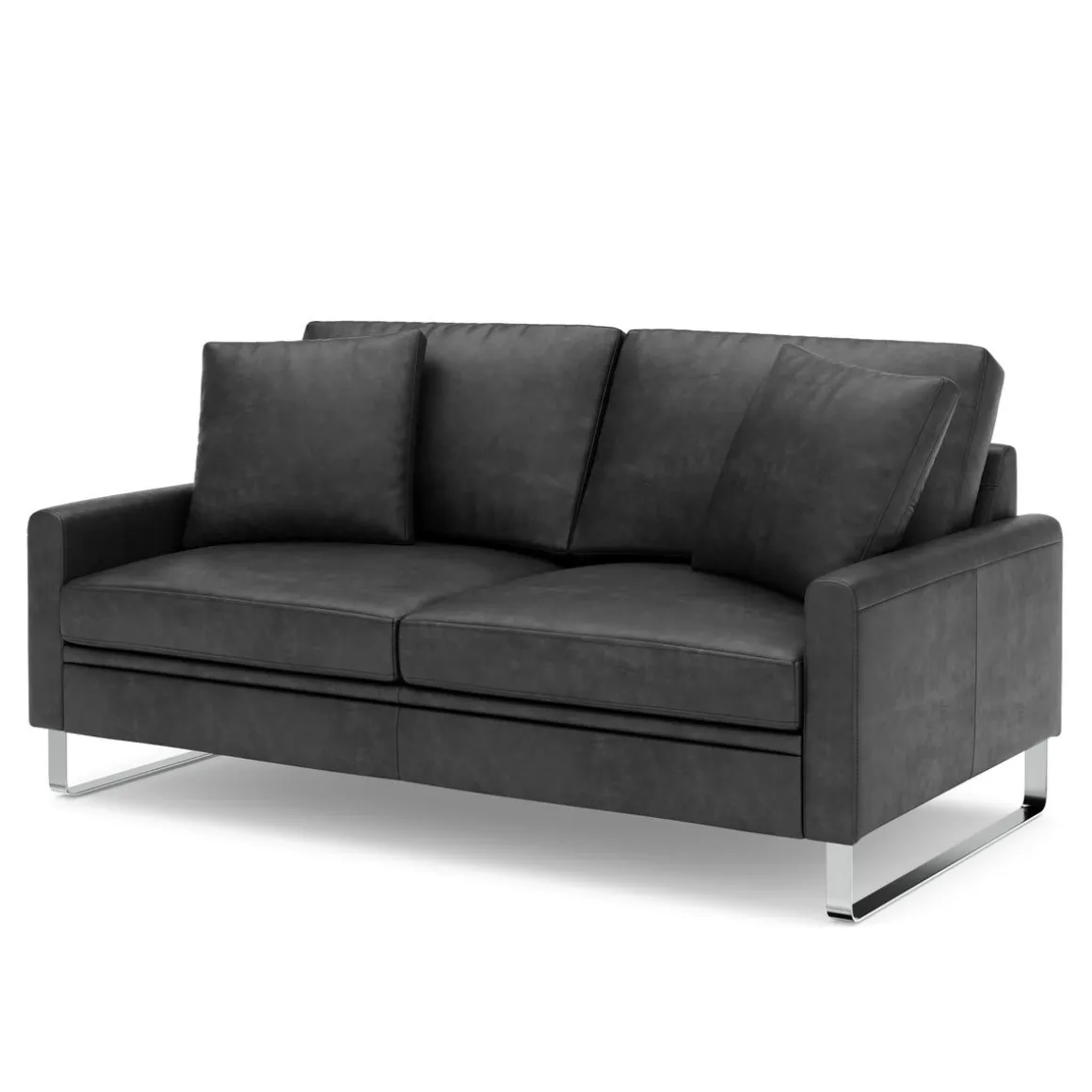 Sofa Leder GIAN 2-Sitzer anthrazit