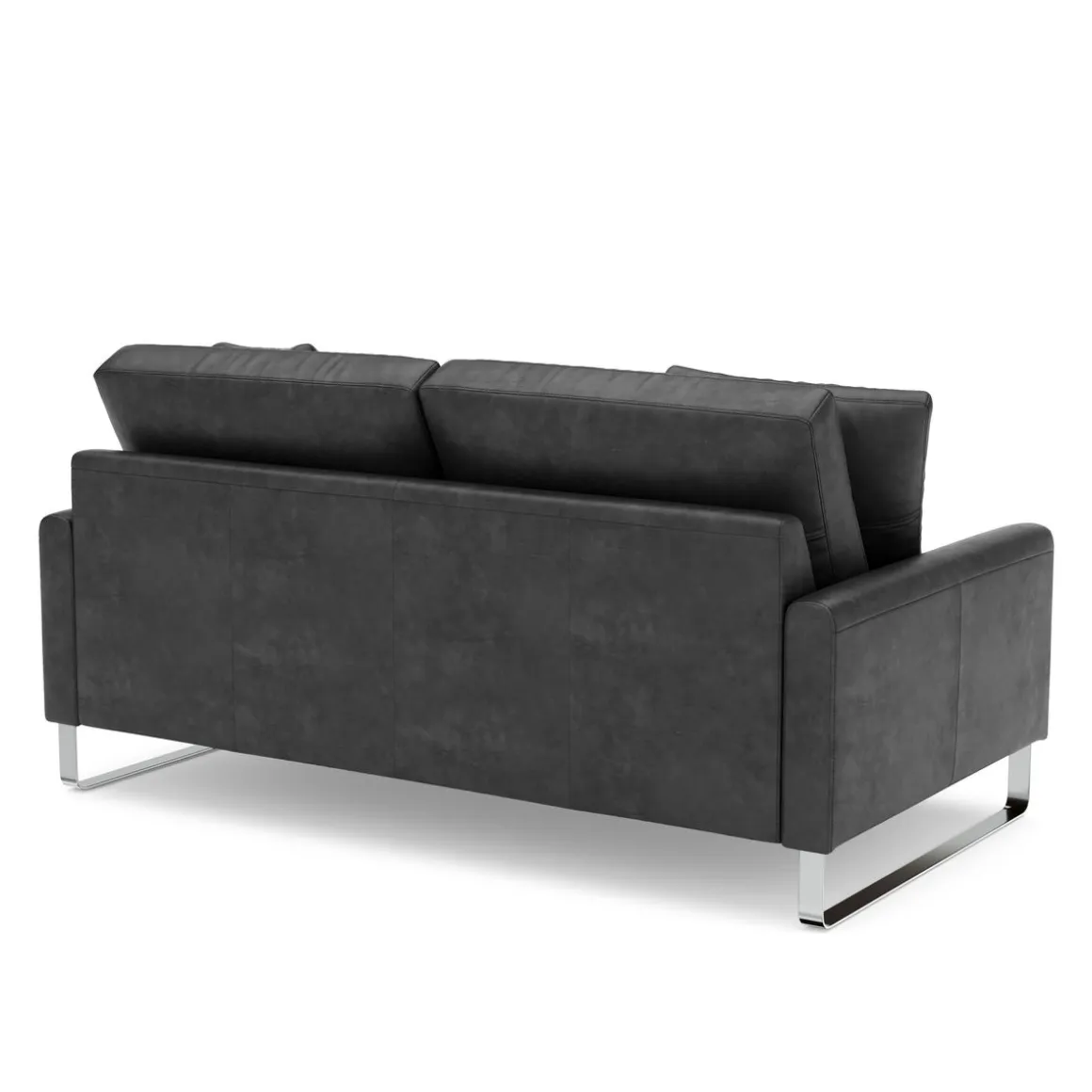Sofa Leder GIAN 2-Sitzer anthrazit