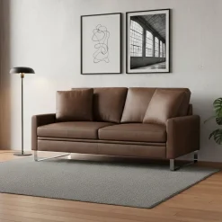 Sofa Leder GIAN 2-Sitzer braun