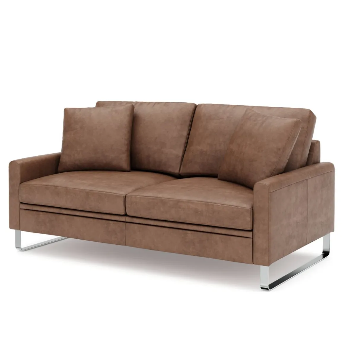 Sofa Leder GIAN 2-Sitzer braun