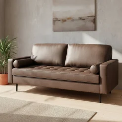 Sofa Leder OLIVER braun