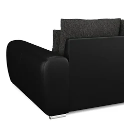Sofa Leder SAM anthrazit/schwarz