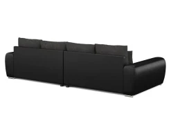 Sofa Leder SAM anthrazit/schwarz