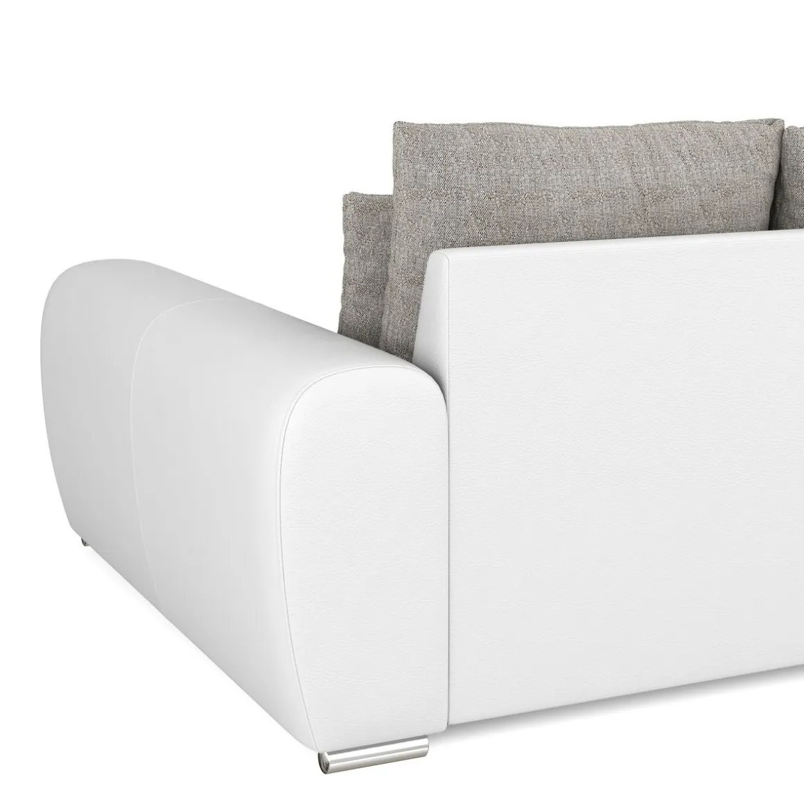 Sofa Leder SAM grau/weiss