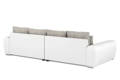 Sofa Leder SAM grau/weiss