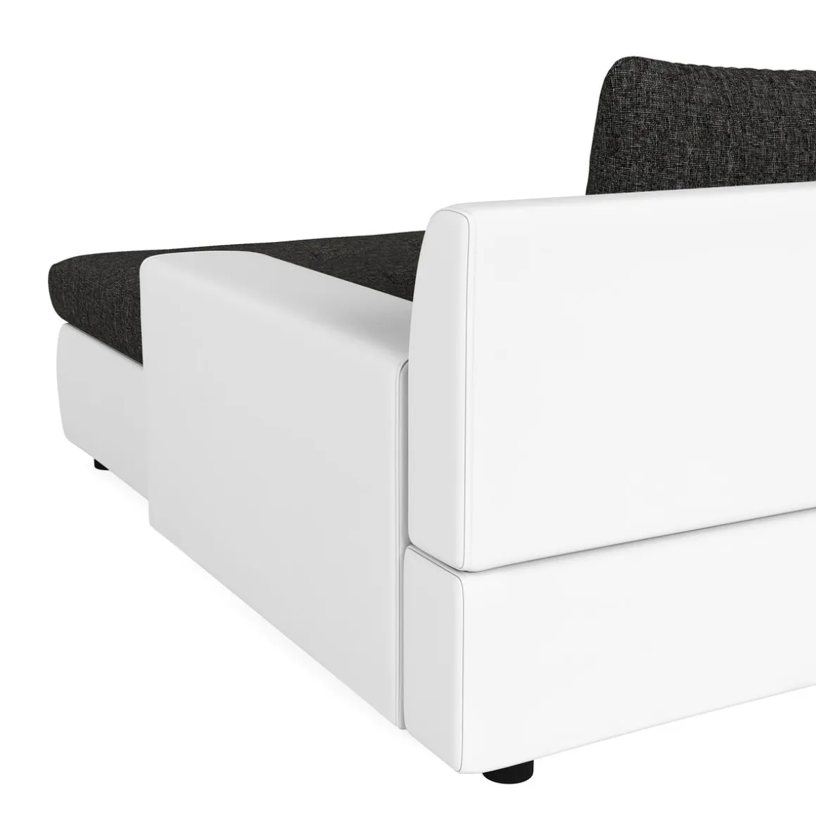Sofa mit Schlaffunktion CARLOS II U-Form anthrazit/weiss