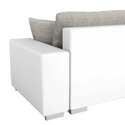 Sofa mit Schlaffunktion EROS U-Form grau/weiss