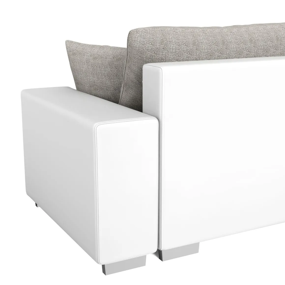 Sofa mit Schlaffunktion EROS U-Form grau/weiss