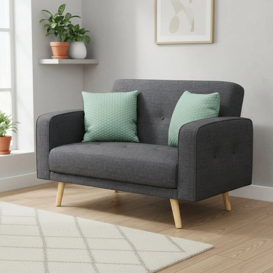 Sofa SAIDY 2-Sitzer anthrazit