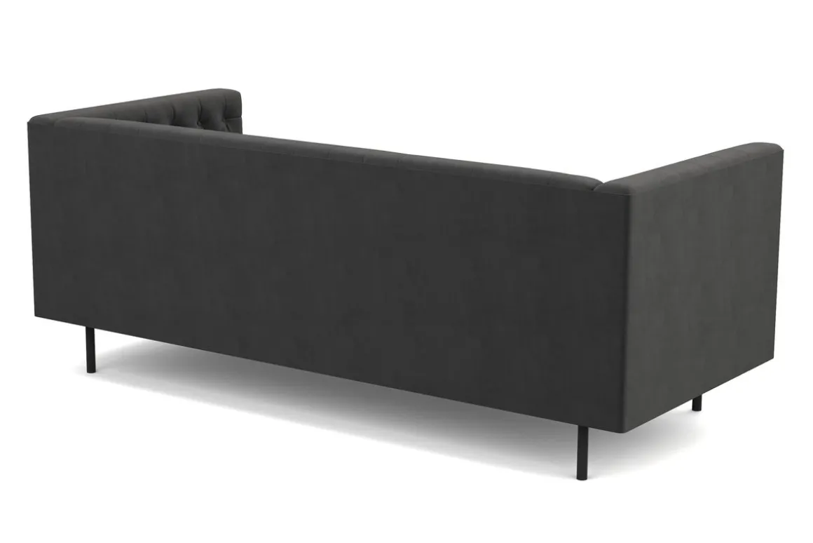 Sofa Samt CEDRIC 3-Sitzer anthrazit
