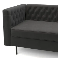 Sofa Samt CEDRIC 3-Sitzer anthrazit