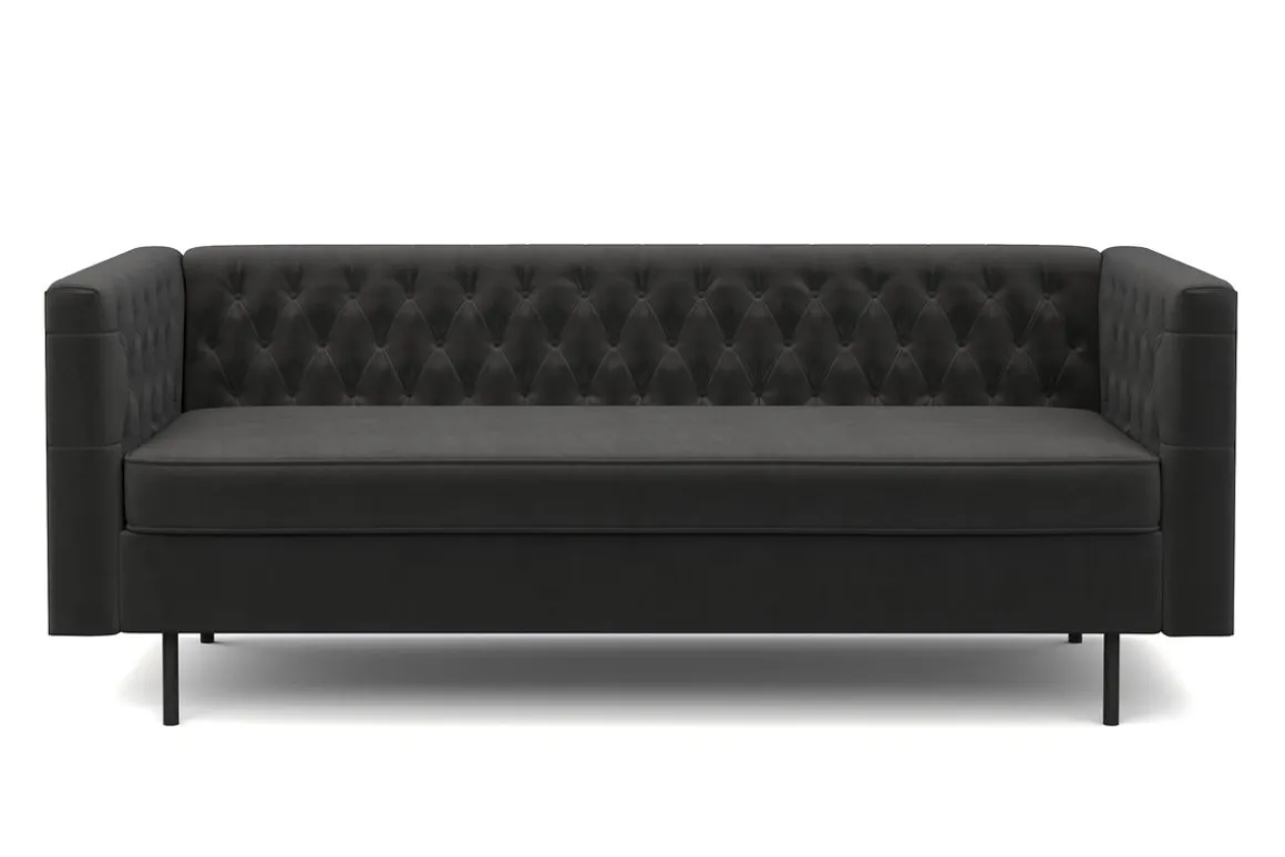 Sofa Samt CEDRIC 3-Sitzer anthrazit
